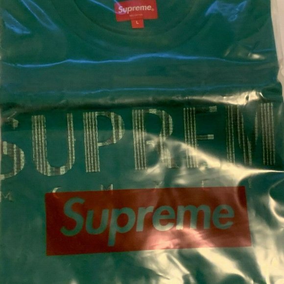 Supreme Gradient Logo Tee SS19 Green 2019 Large New with Tags - Picture 3 of 5